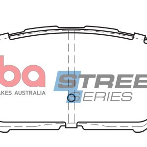 DBA Street Series Ceramic Front Brake Pad Set 146.5 x 56.8 x 17.0mm for Toyota Auris / Toyota Auris ZWE150 & More