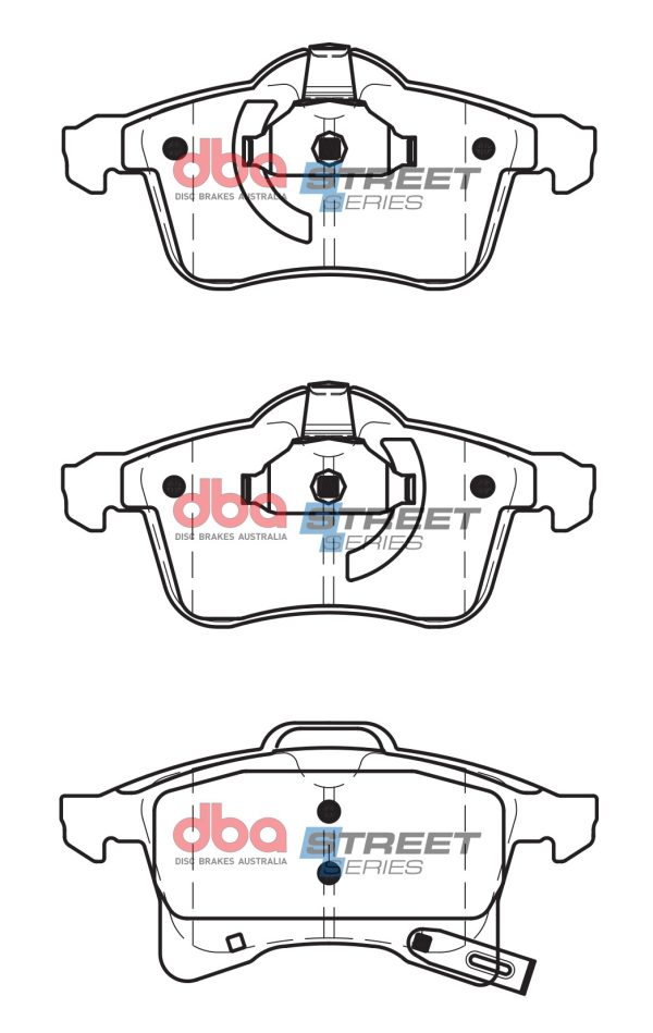 DBA Street Series Ceramic Front Brake Pad Set 155.2, 156.4 x 69.5, 76.0 x 19.8mm for Holden (Aust/Nz) Astra AH / Opel ADAM & More