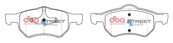 DBA Street Series Semi-Metallic Front Brake Pad Set 172.5, 172.5 x 69.3, 72.5 x 17.9mm