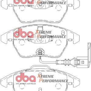DBA Xtreme Performance Front Brake Pad Set 155.2+156.5 x 66+71.5 x 19.3mm for Audi A1 8X / Audi A1 quattro 8X & More