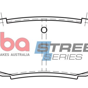 DBA Street Series Ceramic Rear Brake Pad Set 116.4 x 44.7 x 16.7mm for Lexus LX450 / Lexus LX570 & More