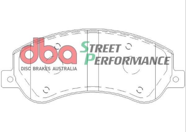 DBA Street Performance Front Brake Pad Set 164.8 x 66.8 x 18mm for Ford Tourneo / Ford Transit / Volkswagen Amarok
