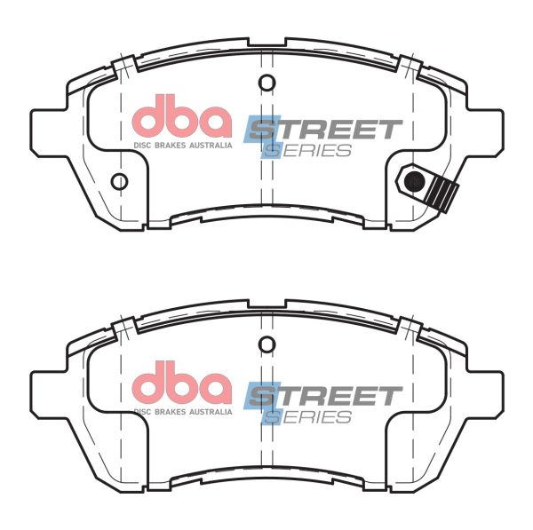 DBA Street Series Ceramic Front Brake Pad Set 125.6 x 51.9 x 16.4mm for Mazda 2 / Suzuki Baleno & More