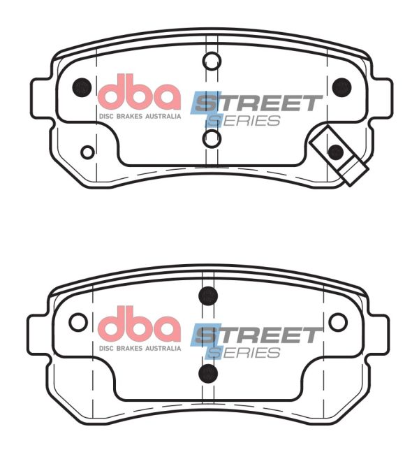 DBA Street Series Ceramic Rear Brake Pad Set 93.1 x 41.1 x 14.6mm for Hyundai Accent / Hyundai i-20 PB & More