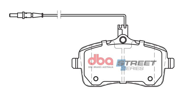 DBA Street Series Ceramic Front Brake Pad Set for Peugeot 407