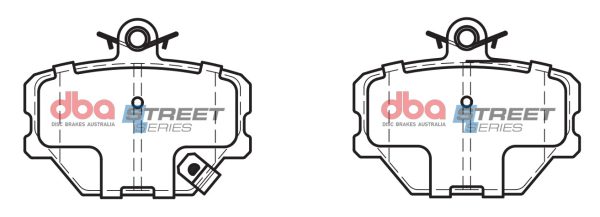 DBA Street Series Ceramic Front Brake Pad Set 90.1 x 70.1 x 14.6mm for Smart City-Cabrio / Smart City-Coupe & More