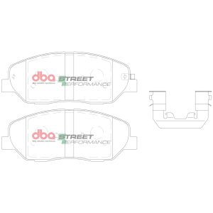 DBA Street Performance Front Brake Pad Set 156.9 x 60.8 x 16.1mm for Hyundai Grand Sante Fe / Hyundai Santa Fe & More