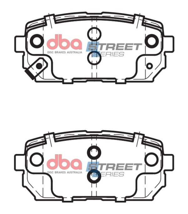 DBA Street Series Ceramic Rear Brake Pad Set for Kia Carens