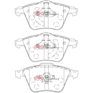 DB2176SP.jpg DBA Street Performance Front Brake Pad Set 155.1 x 72.8 x 17.5mm for Ford Focus (Mk2) / Ford Focus XR5 & More