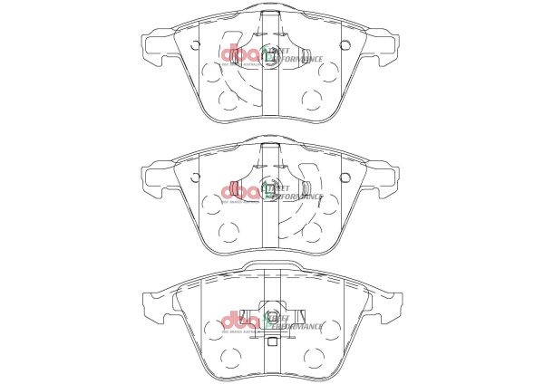 DBA Street Series T2 Slotted Front Disc & Street Performance Pad Kit 320 x 25mm for Ford Focus (Mk2) / Volvo C70 & More