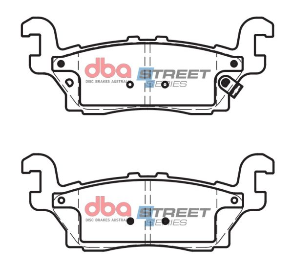 DBA Street Series Semi-Metallic Rear Brake Pad Set for Hummer H3 / Hummer H3T
