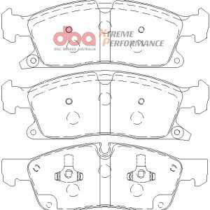 DBA Xtreme Performance Front Brake Pad Set 193.3+194.6 x 64.6 x 18.4mm for Dodge Durango / Jeep Grand Cherokee & More