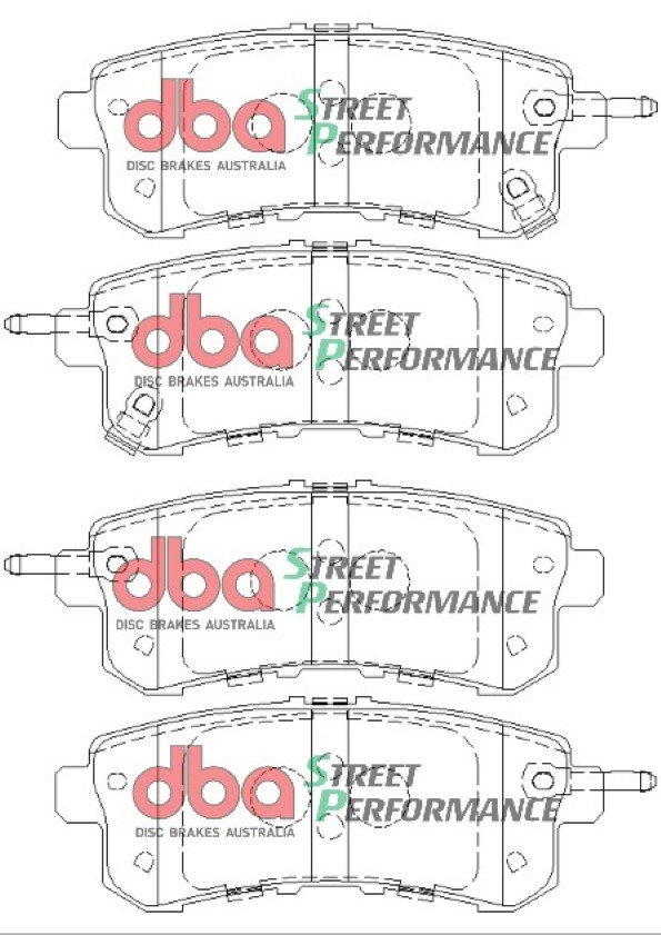 DB2244SP.jpg DBA Street Performance Rear Brake Pad Set for Infiniti QX80 / Nissan Patrol Y62