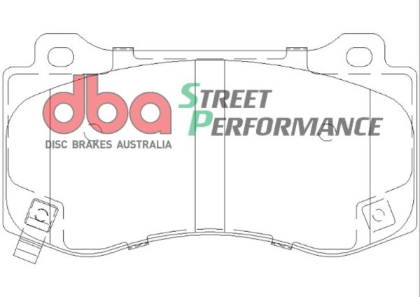 DBA Street Performance Front Brake Pad Set 141.5 x 76.2 x 16.7mm for Chrysler 300C / Dodge Challenger & More