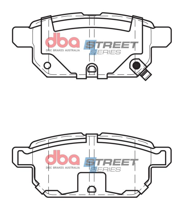 DBA Street Series Ceramic Rear Brake Pad Set 98.8 x 40.0 x 13.1mm for Suzuki Swift / Suzuki Swift SZ2 & More