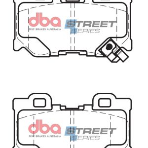 DBA Street Series Ceramic Rear Brake Pad Set 99.8 x 59.7 x 13.5mm for Infiniti FX30D / Infiniti FX37 & More