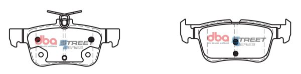 DB2406SS.jpg DBA Street Series Ceramic Rear Brake Pad Set 123.2, 123.2 x 53.0, 48.4 x 14.7mm for Ford Focus (Mk4) / Ford Mondeo Estate (Mk5) & More
