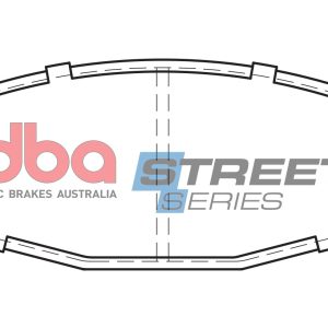 DBA Street Series Ceramic Front Brake Pad Set 141.3 x 53.0 x 16.2mm for Datsun Patrol 160 / Nissan Cabstar F22 & More
