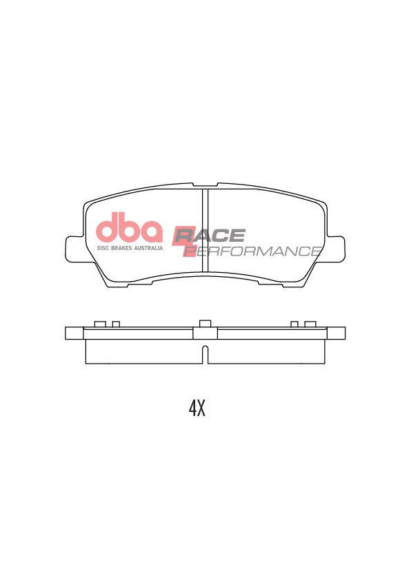 DB9022RP.jpg DBA Race Performance Rear Brake Pad Set for Ford Mustang (6th Generation)