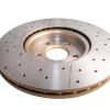 DBA Street Series X-Gold Drilled & Slotted Front Brake Disc 320 x 25mm for Ford Focus (Mk2) / Ford Focus (Mk3) & More