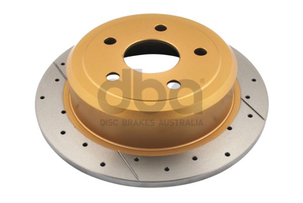 DBA2537X_LR_FRONT.jpg DBA Street Series X-Gold Drilled & Slotted Rear Brake Disc 316mm for Jeep Wrangler (JK)