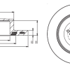 DBA Street Series X-Gold Drilled & Slotted Rear Brake Disc 316 x 20mm for Subaru Forester / Subaru Impreza / Subaru Liberty