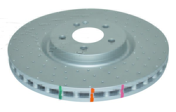 DBA 4000 Series Cross-Drilled & Dimpled Rear Brake Disc 330 x 22mm for Mercedes A-Class (W176) A45 AMG / Mercedes CLA Shooting Brake (X117) CLA45 AMG & More