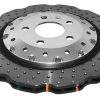 DBA 5000 Series Cross-Drilled & Dimpled Front Brake Disc 365 x 34mm Silver Hat for Audi R8 / Audi RS4 B8 / Audi RS5 B8