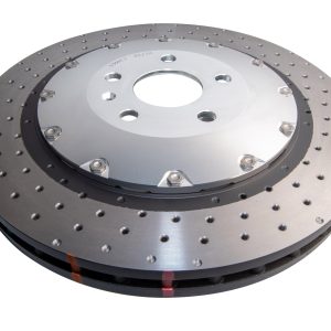 DBA 5000 Series Cross-Drilled & Dimpled Front Brake Disc 370mm for Audi RS3 8V