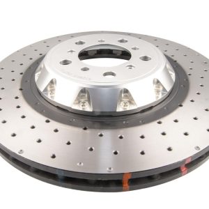 DBA 5000 Series Cross-Drilled & Dimpled Front Brake Disc 380 x 30mm Silver Hat for BMW M2 Competition F87 / BMW M2 F87 & More