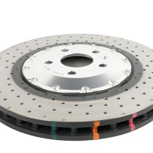 DBA53932SLVXD_T.jpg DBA 5000 Series Cross-Drilled & Dimpled Front Brake Disc 374 x 36mm Silver Hat for Audi RS3 8Y / Audi Q3 & More