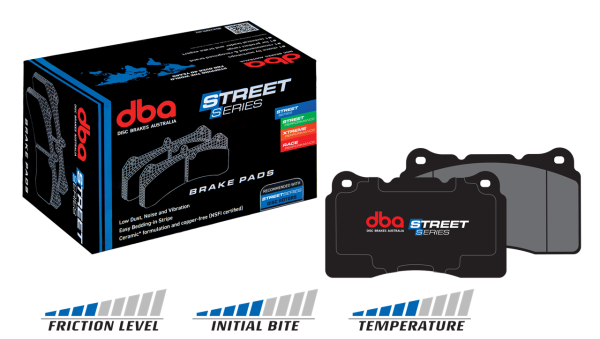 DBA Street Series Ceramic Front Brake Pad Set 129.0, 129.0 x 75.0, 69.7 x 16.8mm for BMW 1 Series (F40) 116 / BMW 1 Series (F40) 118 & More