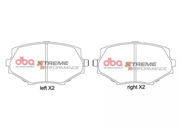 DBA Xtreme Performance Front Brake Pad Set for Mazda MX5 (Mk1) (NA) / Mazda MX5 (Mk2) (NB)
