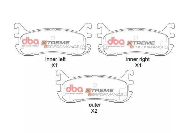 DBA Xtreme Performance Rear Brake Pad Set for Mazda MX5 (Mk1) (NA) / Mazda MX5 (Mk2) (NB)