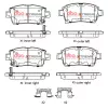 DBA Xtreme Performance Front Brake Pad Set 116.4 x 54.6; 51.4 x 15.9mm for Toyota Celica ZZT230 / Toyota MR2 (Mk3) & More