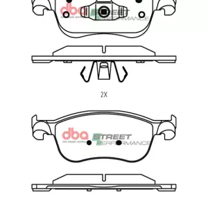 DBA Street Performance Front Brake Pad Set for Ford Fiesta (Mk8)