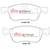 DBA Xtreme Performance Front Brake Pad Set for Ford Fiesta (Mk8)