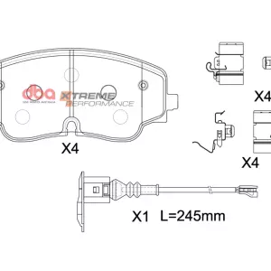 db15271xp.webp DBA Xtreme Performance Front Brake Pad Set 178 x 78.3 x 17mm for Audi S3 8Y / Cupra Formentor & More