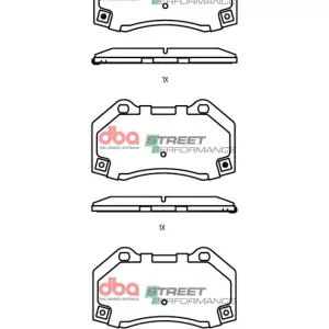 db15306sp.webp DBA Street Performance Front Brake Pad Set 124.6 x 70.6 x 14mm for Abarth 124 Spider / Mazda MX5
