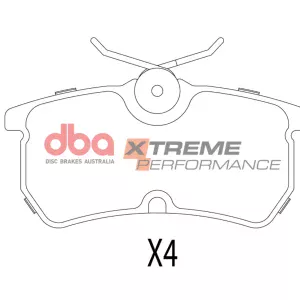 DBA Xtreme Performance Rear Brake Pad Set 87.3 x 42.5 x 13.6mm for Ford Fiesta (Mk6) / Ford Fiesta (Mk7) & More