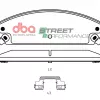 DBA Street Performance Front Brake Pad Set 183.4 x 54.9 x 17mm for Chrysler 300C / Dodge Challenger & More