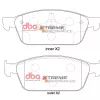 DBA 4000 Series T3 Slotted Front Disc & Xtreme Performance Pad Kit 320 x 25mm for Ford Focus (Mk3) / Ford Kuga (Mk2) / Ford Transit/Toureno Connect