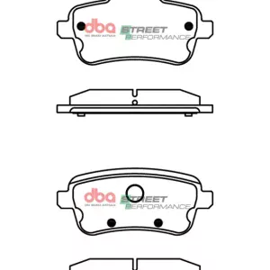 DBA Street Performance Rear Brake Pad Set 116.2; 116.2 x 59.5; 49.7 x 19mm for Mercedes A-Class (W176) A45 AMG & More