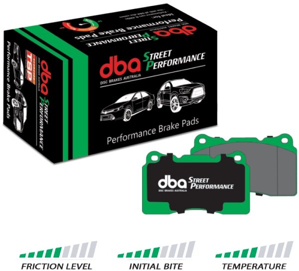 DBA Street Performance Front Brake Pad Set 143.6 x 83 x 17.9mm for Lexus LX450 / Lexus LX570 & More