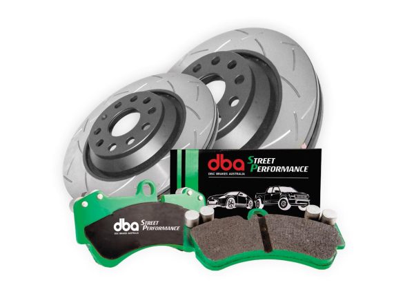 DBA 4000 Series T3 Slotted Rear Disc & Street Performance Pad Kit 310 x 22mm for Audi TT 8S / Audi TT quattro 8S & More