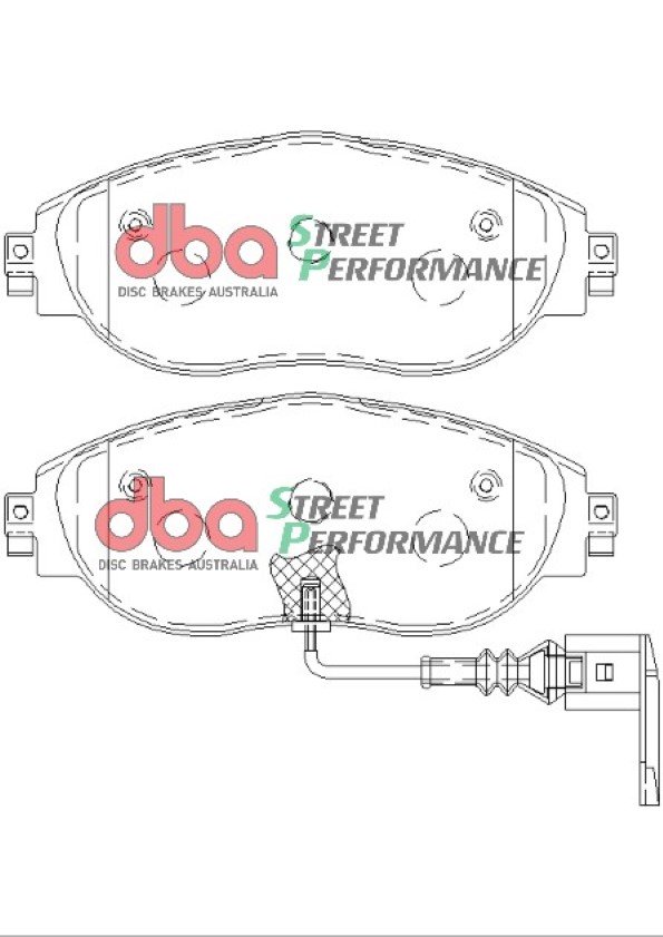DBA Street Series T2 Slotted Front Disc & Street Performance Pad Kit 340 x 30mm for Audi A3 8Y / Audi A3 quattro 8Y & More