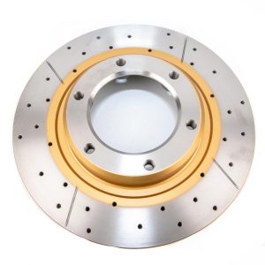 DBA Street Series X-Gold Drilled & Slotted Front Disc & Street Performance Pad Kit 311 x 32mm for Toyota Land Cruiser