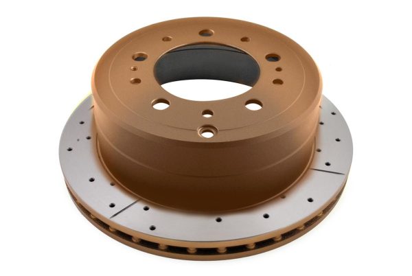 DBA Street Series X-Gold Drilled & Slotted Rear Brake Disc 330 x 18mm for Toyota Land Cruiser