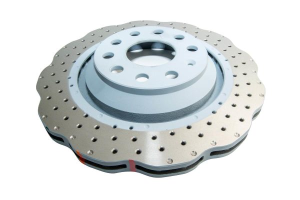 DBA 4000 Series Cross-Drilled & Dimpled Rear Brake Disc 310 x 22mm for Audi A3 8Y / Audi A3 quattro 8P & More