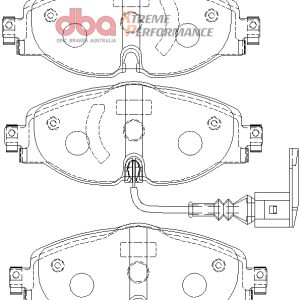 DBA Xtreme Performance Front Brake Pad Set 160.1 x 64.5 x 19.1mm for Audi A1 GB / Audi A3 8V & More
